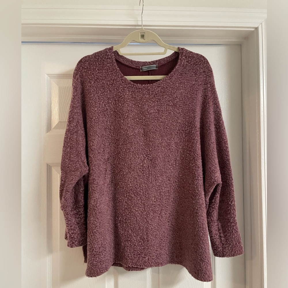 Cherish Burgundy Wine plush style sweater